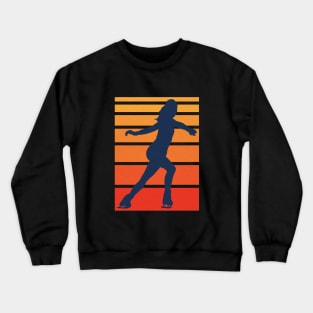 Vintage Ice Skating Silhouette Crewneck Sweatshirt